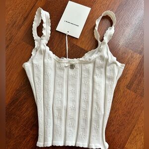 Alexander Wang White Textured Knit Top